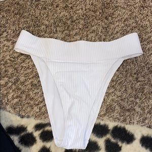White high rise bikini bottoms
